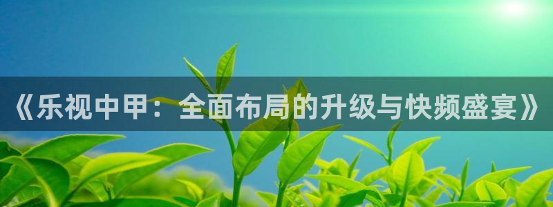 说球帝官网入口：《乐视中甲：全面布局的升级与快频盛宴》